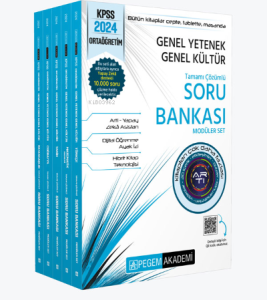 2024 KPSS Genel Yetenek Genel Kültür Ortaöğretim Tamamı Çözümlü Soru Bankası Modüler Set